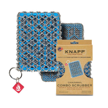 On Ice Blue Chainmail Combo Scrubber